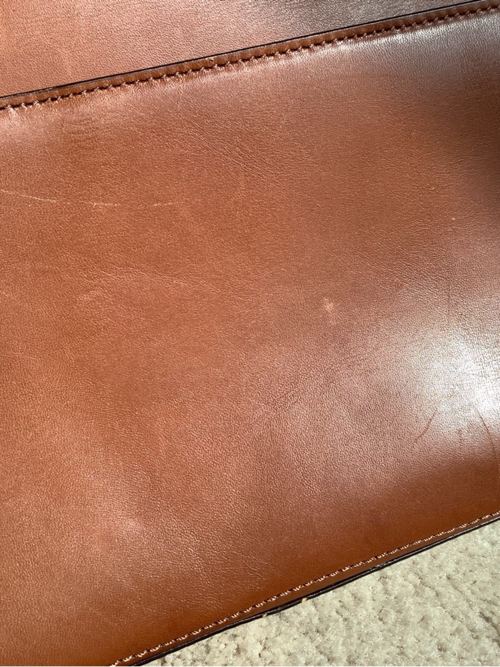 COACH Legacy Willis cognac bag.  Signs of use on leather, clean lining. - Picture 12 of 13